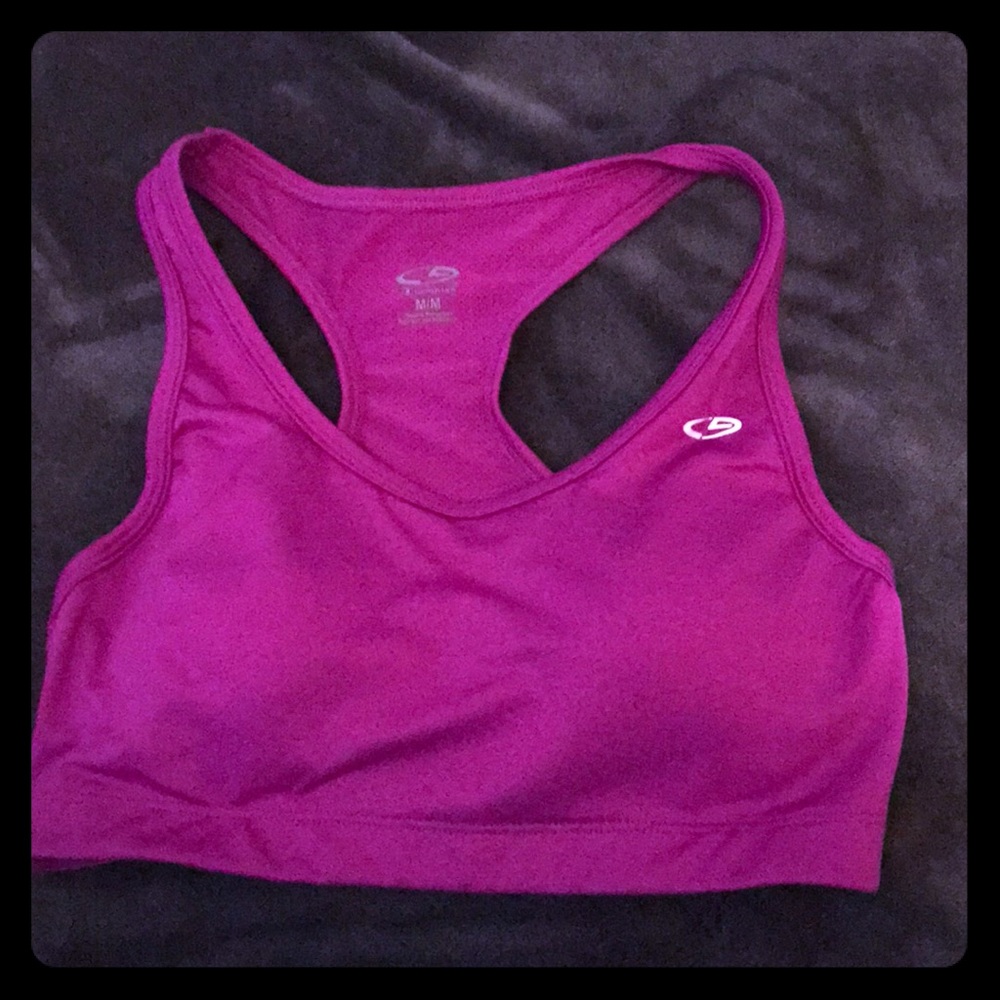 CHAMPION MEDIUM PINK CROSSOVER SPORTS BRA